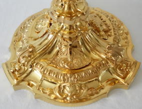 Antique solid silver gilt French Baroque Chalice